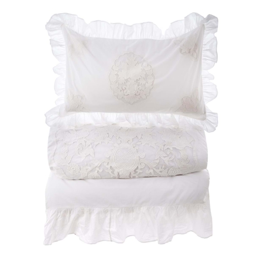 PROWANSALSKI KOMPLET POŚCIELI SOFFIO COLLECTION White Blanc MariClo'