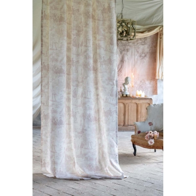 PROWANSALSKA ZASŁONA TOILE DE JOUY BEIGE Blanc MariClo'