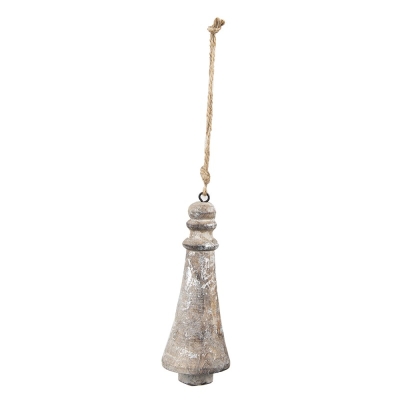 OZDOBNA DEKORACJA DREWNIANA Baroque Styl Rustic Silver Grey Clayre & Eef 