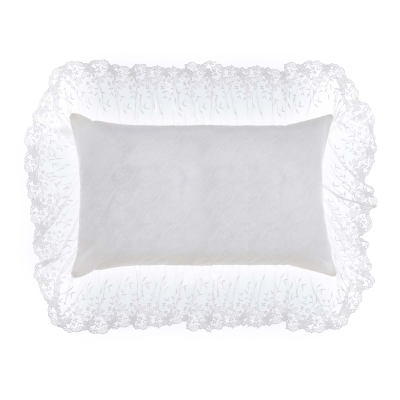 PROWANSALSKA PODUSZKA Z KORONKĄ DENTELLE W STYLU RETRO 2 Blanc MariClo'