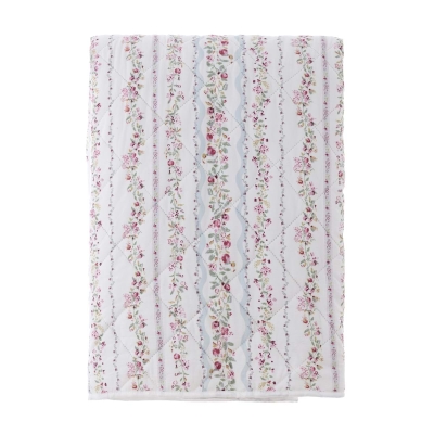 OZDOBNA NARZUTA HIVER FLEURI Roses XL Blanc MariClo' 