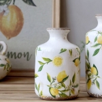 PROWANSALSKA CERAMICZNA BUTELKA Wazon Limone Chic Antique
