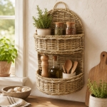 KOSZYK Z DWOMA PÓŁKAMI AZUCENA Romantic Rustic Style Blanc MariClo'