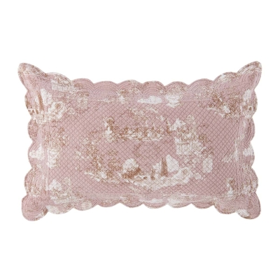 OZDOBNA PODUSZKA TOILE DU BORGO ROSA 2 Blanc MariClo'