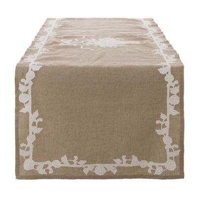 PROWANSALSKI BIEŻNIK SOFFIO COLLECTION W STYLU Brocante Blanc MariClo'