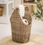 STOJAK NA PAPIER TOALETOWY Z KOSZEM Basket Rattan Ib Laursen 