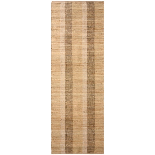 DYWAN NATURALNY Z JUTY I BAWEŁNY Rug Natural Black White Stripes Ib Laursen
