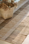 DYWAN NATURALNY Z JUTY I BAWEŁNY Rug Natural Black White Stripes Ib Laursen