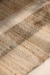 DYWAN NATURALNY Z JUTY I BAWEŁNY Rug Natural Black White Stripes Ib Laursen