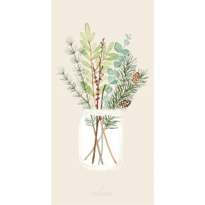 SERWETKI PAPIEROWE Bouquet Glass Vase Bukiet W Szklanym Wazonie 16 szt Ib Laursen 