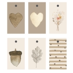 OZDOBNE ETYKIETY 6 sztuk Rustic Vintage Design Ib Laursen