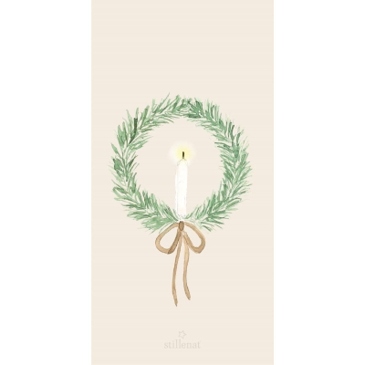 SERWETKI PAPIEROWE Wreath Candle Wianek Ze Świeczką 16 szt Ib Laursen 