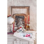  OZDOBNE RĘCZNIKI KUCHENNE 3 SZT. Z TORBĄ GIARDINO D INVERNO Rustic Blanc MariClo' 