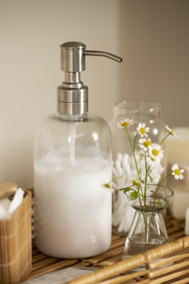 PROWANSALSKI DOZOWNIK NA MYDŁO ZE SREBRNĄ POMPKĄ Small 600 ml Ib Laursen