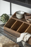 DREWNIANY POJEMNIK NA SZTUĆCE UNIQUE W STYLU Vintage Rustic Ib Laursen