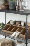 DREWNIANY POJEMNIK NA SZTUĆCE UNIQUE W STYLU Vintage Rustic Ib Laursen