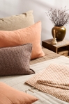 NARZUTA POJEDYNCZA Z FRĘDZLAMI KREMOWA Cream Rustic Style 1 Ib Laursen 