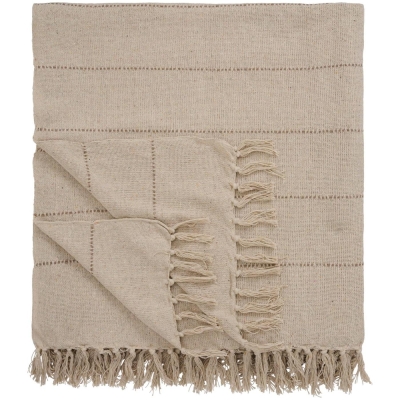 NARZUTA DWUOSOBOWA Z FRĘDZLAMI KREMOWA Cream Rustic Style 2 Ib Laursen 