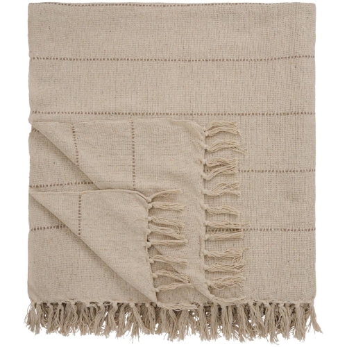 NARZUTA DWUOSOBOWA Z FRĘDZLAMI KREMOWA Cream Rustic Style 2 Ib Laursen 