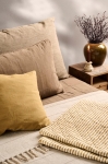 NARZUTA DWUOSOBOWA Z FRĘDZLAMI KREMOWA Cream Rustic Style 2 Ib Laursen 