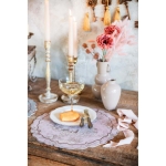 PODKŁADKI WINYLOWE 4 SZT. TOILE DU BORGO ROSA Pink Blanc MariClo'