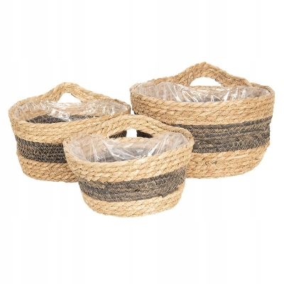 OZDOBNE KOSZE Z UCHWYTEM VINTAGE Rustic Style 3SZT Clayre & Eef 