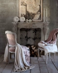 FRANCUSKI ANTYCZNY PORTAL KOMINKA FRAGONARD Blanc MariClo' 