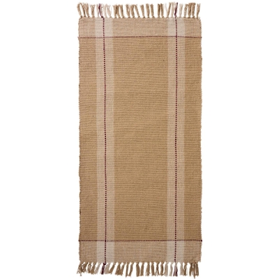 OZDOBNY DYWAN BAWEŁNIANY RUSTIC Cream Beige Red Ib Laursen 