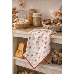 RĘCZNIK KUCHENNY Z MOTYWEM GRZYBÓW I LIŚCI Mushrooms Leaves Clayre & Eef  