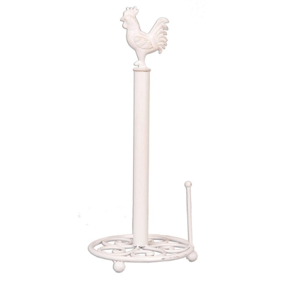OZDOBNY STOJAK NA PAPIER KUCHENNY Rooster White Clayre & Eef  