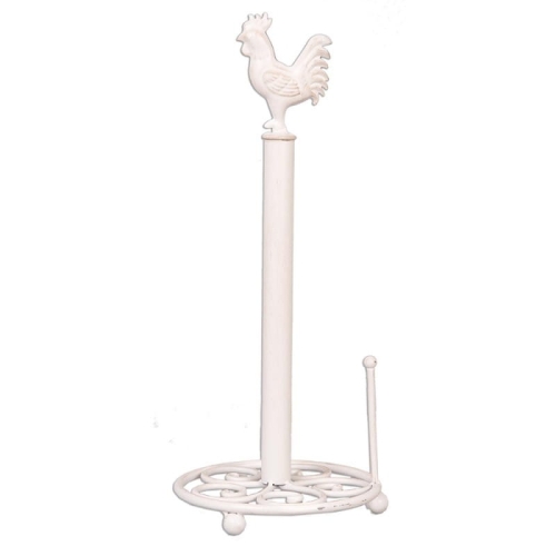 OZDOBNY STOJAK NA PAPIER KUCHENNY Rooster White Clayre & Eef  