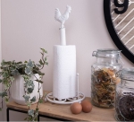 OZDOBNY STOJAK NA PAPIER KUCHENNY Rooster White Clayre & Eef  