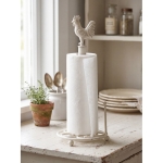 OZDOBNY STOJAK NA PAPIER KUCHENNY Rooster White Clayre & Eef  