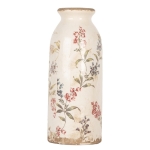 PROWANSALSKI CERAMICZNY WAZON Butelka Beige Flowers Clayre & Eef