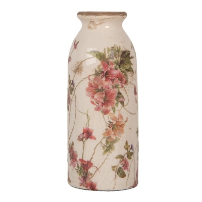 PROWANSALSKI CERAMICZNY WAZON Butelka Paradise Flowers Clayre & Eef  