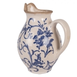 PROWANSALSKI DZBANEK CERAMICZNY Blue Flowers Roses Rustic Clayre & Eef 