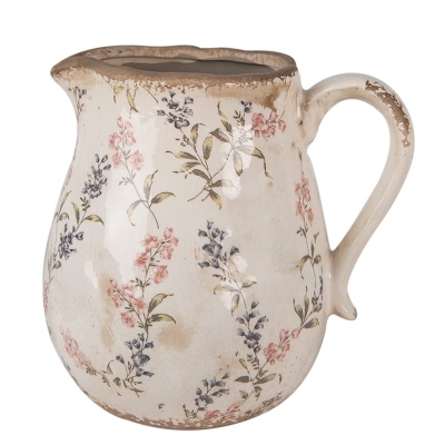 OZDOBNY DZBANEK CERAMICZNY Romantic Flowers Pink 1 Clayre & Eef 