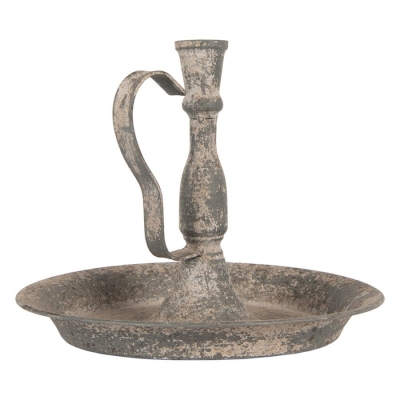 ROMANTYCZNY METALOWY ŚWIECZNIK Rustic Grey 1 Clayre & Eef