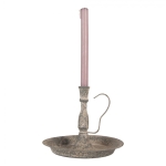ROMANTYCZNY METALOWY ŚWIECZNIK Rustic Grey 1 Clayre & Eef