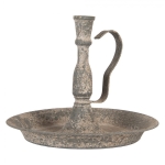 ROMANTYCZNY METALOWY ŚWIECZNIK Rustic Grey 1 Clayre & Eef