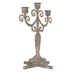 FRANCUSKI ŚWIECZNIK METALOWY NA 3 ŚWIECE Rustic Style XL Clayre & Eef 