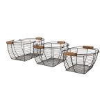 DEKORACYJNE KOSZE METALOWE Country Style 3 SZT.Clayre & Eef 