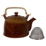 DZBANEK CERAMICZNY DO HERBATY Retro Vintage Brown Clayre & Eef  