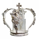 PROWANSALSKI ŚWIECZNIK LAMPION KORONA Roses Chic Antique 