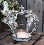 PROWANSALSKI ŚWIECZNIK LAMPION KORONA Roses Chic Antique 